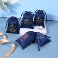 thumbnail image 2 of Bolsa de gamuza con logotipo personalizado y cordón para guardar joyas, decoración para bodas, fiestas de Navidad, pestañas y maquillaje, 2 of 4