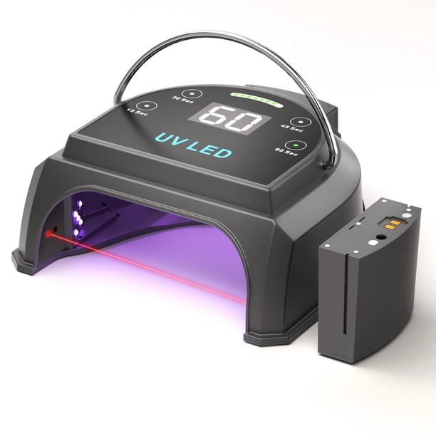 Lámpara LED UV para uñas Gelpal, 80 W, inalámbrica, con 45 perlas, color negro