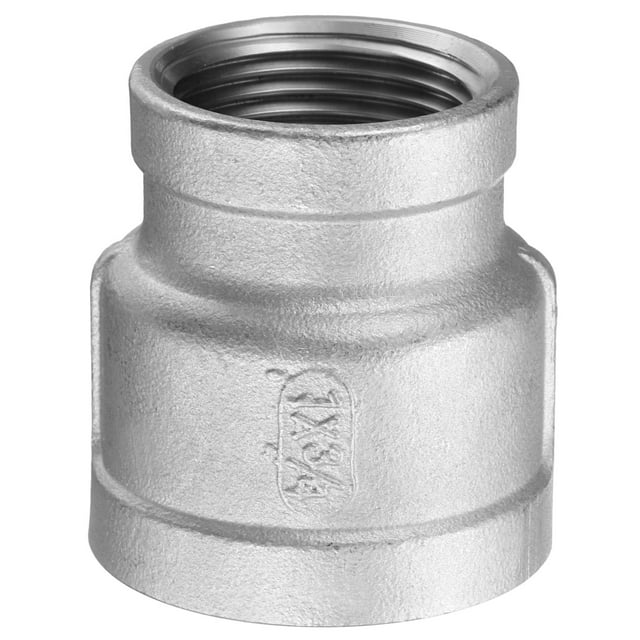 Acoplamiento Reductor Uxcell 1" x 3/4" NPT Rosca Femenina de Acero Inoxidable 304 Adaptador para Tubo de Agua Aceite Gas