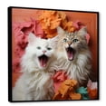 thumbnail image 2 of Designart "Companionable Pixiebob Cats I" Animals Cat Floater Framed Wall Art Prints, 2 of 5