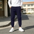 thumbnail image 2 of XuJwPNcy Boys Sweatpants Athletic Workout Pull on Joggers Pants Comfy Kids Clothes(Navy,11-12 Years), 2 of 8