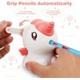 thumbnail image 2 of Sacapuntas y gomas de borrar de unicornio para niños, sacapuntas manual para lápices de colores, bonito sacapuntas para suministros escolares de oficina, papelería para regalos de niños TUNC Sencillez, 2 of 5