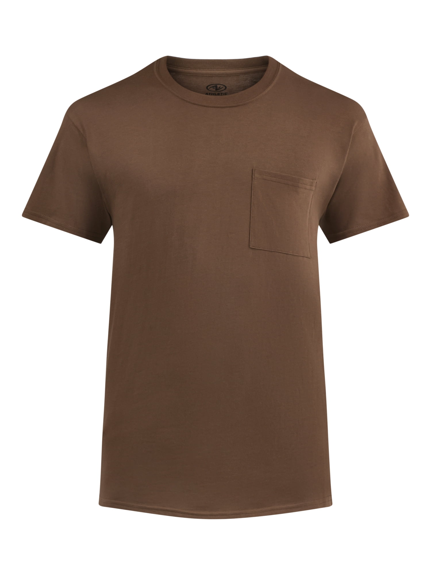 Athletic Works Men's and Big Men's Cotton Pocket Tee, Sizes XS-5XL and Tall Sizes