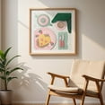 thumbnail image 6 of Breakfast in the patio - Illustration Kitchen Decor Coffee Fruit Pastel Breakfast Whimsical Pattern Unframed Wall Art Print 18 x 18 inches, 6 of 9