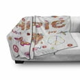thumbnail image 2 of Groovy Soft Flannel Fleece Throw Blanket, Love Hippie Flowers Season Ladybird Ladybugs Nature Flourishes Art Print, Cozy Plush for Indoor and Outdoor Use, 50" x 60", Multicolor, by Ambesonne, 2 of 5
