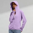 thumbnail image 2 of VBVC Women's UPF 50+ Zip Up Sun Protection Jacket,Ladies' Long Sleeve Full Face Cover UV Protection Top,Outdoor Hiking Fishing Sun Hoodie For Women,Purple,M-4XL, 2 of 8