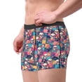 thumbnail image 4 of Daiia Skull flower leaf Plaid Men's Underwear Boxer Briefs, Cotton Stretch Moisture-Wicking Underwear-XX-Large, 4 of 9