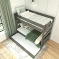 thumbnail image 6 of Max & Lily Solid Wood Modern Farmhouse Twin over Twin Bunk Bed with Trundle, Driftwood, 6 of 7