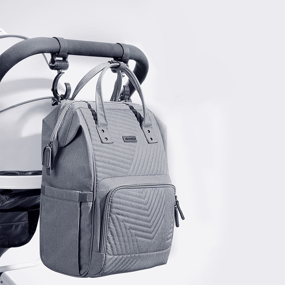 Sunveno Quilted Diaper Backpack, Large Capacity Disposable Diaper Bags