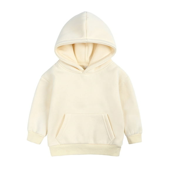 SGMVNU Boys Girls Sweatshirts 3-4 Years Beige Hoodies for Boys Girls Trendy Cute Hooded Sweatshirt with Pocket Kids Pullover Fall Winter 2025 Back to School Clothes