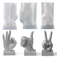 thumbnail image 1 of Creative Gesture Mold Aromatherapy Plaster Resin Silicone Mould DIY Craft OK Thumb Scissors Victory Hand Gesture Cement MoldScissor HandAustralia He Qiyong unisex, 1 of 1
