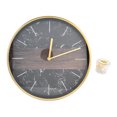 thumbnail image 1 of Reloj colgante de pared, moderno Kit de reloj silencioso de Metal galvanizado para el hogar, cafetería, tienda, Bar, negro, 1 of 14
