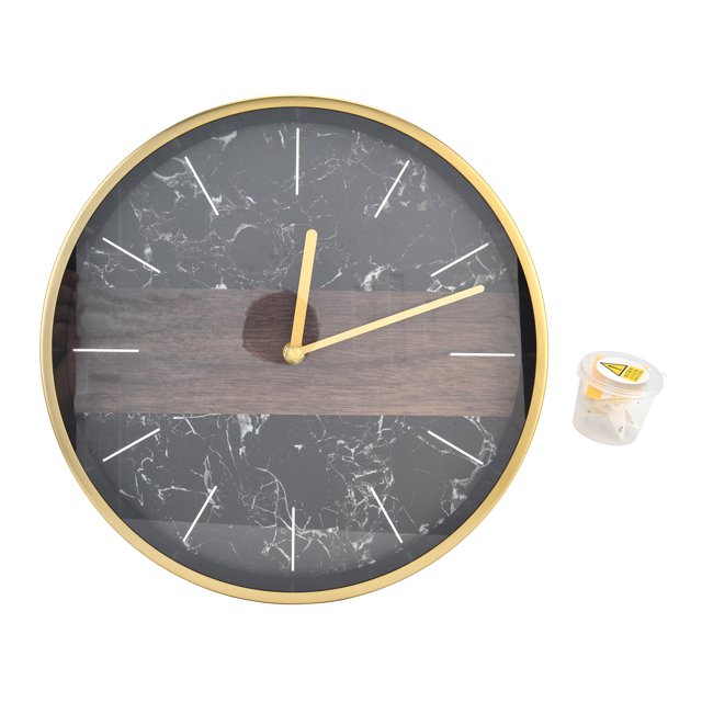 Reloj colgante de pared, moderno Kit de reloj silencioso de Metal galvanizado para el hogar, cafetería, tienda, Bar, negro