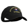 thumbnail image 5 of U.S. Army 9th Infantry Division Embroidered Washed Solid Pigment Dyed Cotton Twill Brass Buckle Cap - Black OSFM, 5 of 5