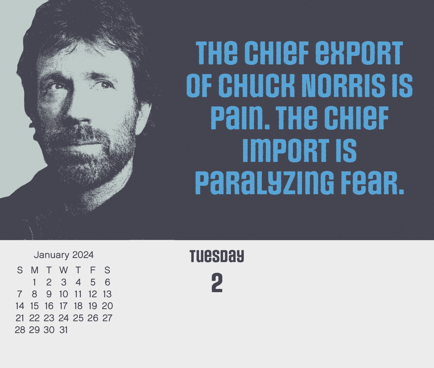 2024 Chuck Norris Box Calendar
