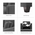 thumbnail image 5 of Pemberly Row Modern 85W Sofa in Charcoal Gray Herringbone Fabric, 5 of 9