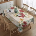 thumbnail image 2 of Pioneer Flower Floral Print Pattern Rectangle Tablecloth 60"x84",Waterproof Polyester Rectangle Table Cloth, Wipeable Spillproof Polyester Tablecloth for Dining, Camping, Indoor and Outdoor, 2 of 5