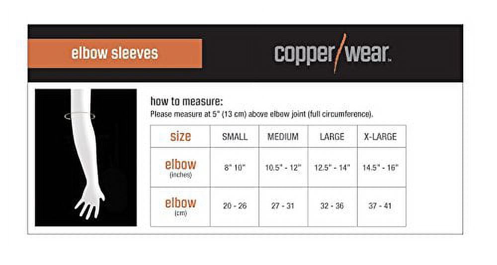Copper Wear Compression Elbow Sleeve, Extra Large