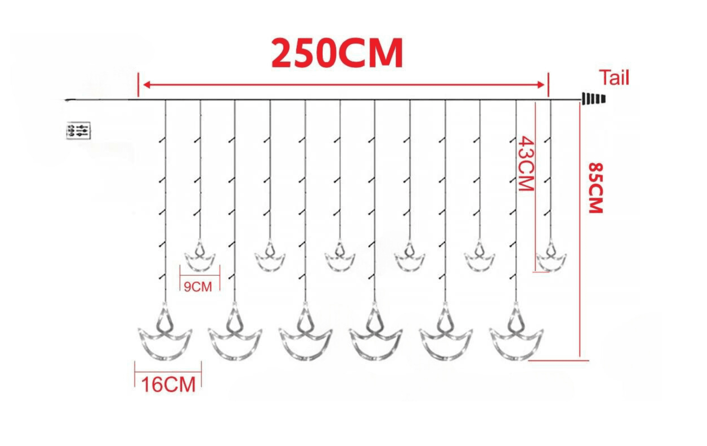 Also Sophia LED Diwali Diya Curtain Lights