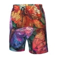 thumbnail image 6 of Uemuo Colorful Butterfly Cluster Pattern Men's Swim Trunks Hawaiian Beach Bathing Suit Swimsuits Beach Quick-Dry Shorts with Pockets-XX-Large, 6 of 9