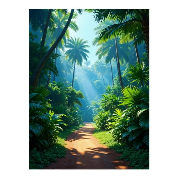 Diamond Art Kits for Adults, Sunlit Jungle Pathway 5D Diamond Painting Kits for Adults Beginners, DIY Full Drill Diamond Painting, Gem Art and Crafts 12x16