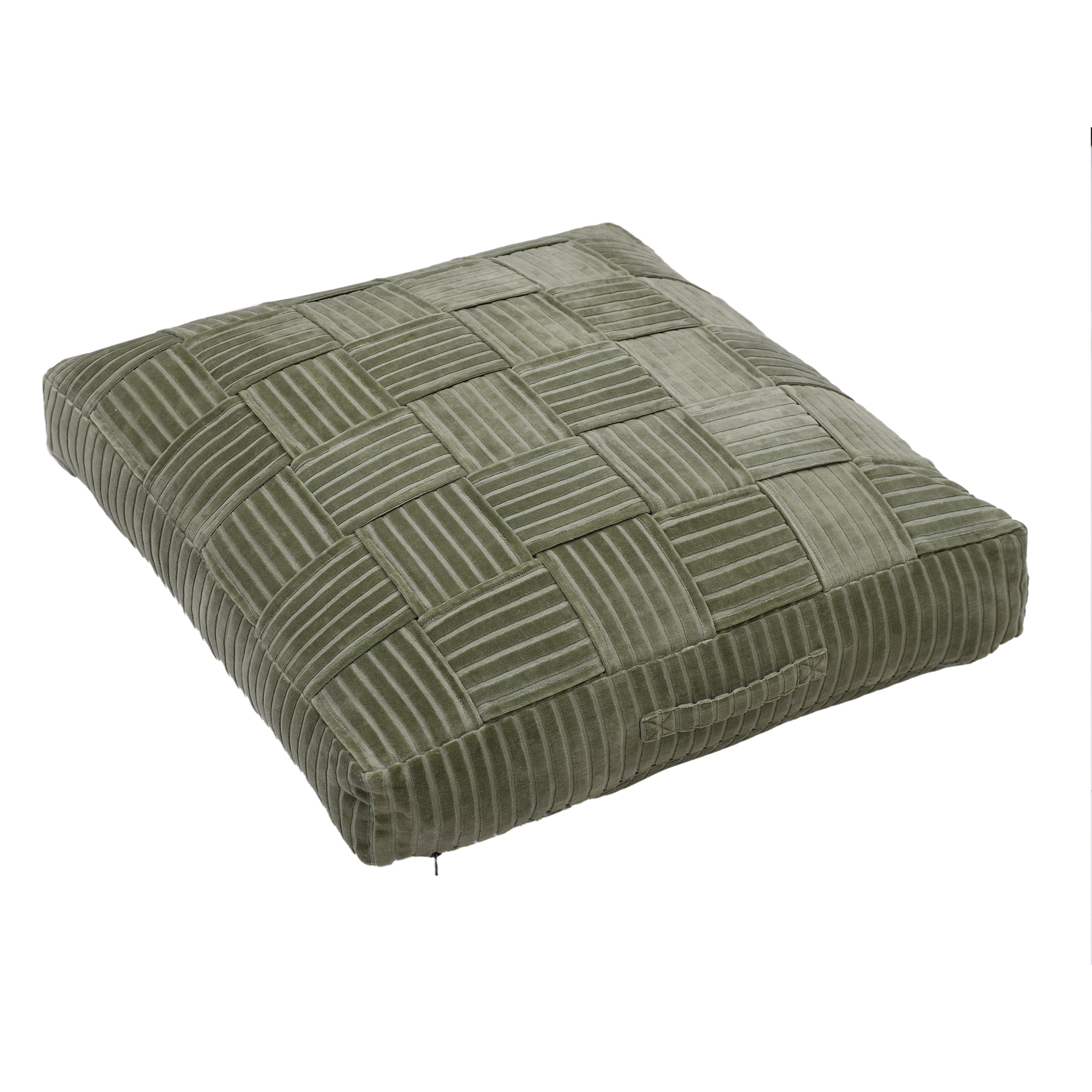 Better Homes & Gardens Velvet Woven Floor Cushion Cover, Dark Cilantro