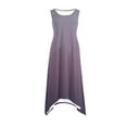thumbnail image 5 of Uaswgudfs Women’s Sleeveless Round Neck Midi Dress - Asymmetrical Hem Knee-Length Sundress with Casual Summer Flowy Tank Design, 5 of 8