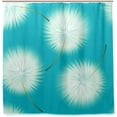 thumbnail image 2 of Coolnut White Dandelions Bath Shower Curtain Liners 72"x72", 100% Polyester Waterproof with C-Shaped Curtain Hook Modern Bathroom Decoration 1 Panel, 2 of 5