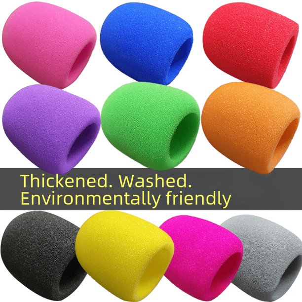 Funda protectora con anillo antideslizante para micrófono Funda de esponja gruesa anticaídas para micrófono KTV Funda a prueba de viento