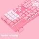 thumbnail image 4 of Teclado Rosa Y Blanco Para Juegos Teclado Mecánico De Eje Verde Teclado Redondo Para Juegos Punk Advancent EL014140-02, 4 of 5
