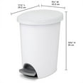 thumbnail image 2 of Sterilite 10818002 2.6 Gal Ultra StepOn Wastebasket with Lid & Base, 6 Pack, 2 of 7