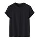 thumbnail image 1 of Hombres Casual Cuello Redondo Sólido Jersey Estampado Pantalones Cortos Mangas Camiseta Blusa Pompotops  oipoqjl32267, 1 of 1