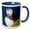 Blue/White, variant on 3drose, Atlantic Puffin, Latrabjerg Peninsula, Iceland - Eu14 Rbe0025 - Ralph H. Bendjebar, 11oz Two-tone Red Mug