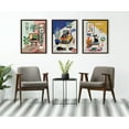 thumbnail image 6 of Kate and Laurel Sylvie TV Cat Bed Framed Canvas Wall Art by Rachel Lee of My Dream Wall, 18x24 Brown, Decorative Calming Midcentury Art Print for Wall, 6 of 6