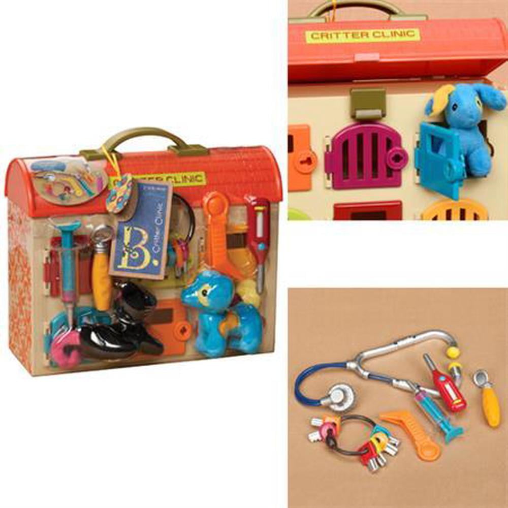 Critter Clinic Toy Vet Play Set Details about   B 