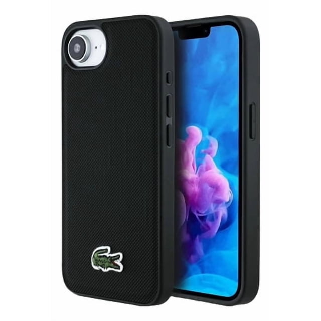 Funda Para iPhone 16e Lacoste Magsafe Iconic Tpu Ultra Slim Negro Iconic