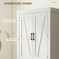 thumbnail image 4 of 72" Kitchen Pantry Cabinet, Kitchen Storage Cabinet with Barn Doors, White, 4 of 10