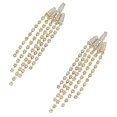 thumbnail image 1 of Tassel Earrings for Wedding Party Decorative Rhinestone Pendant Women .5x1.5cm Shining Ear Jewelry 1 Pair, 1 of 3