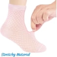 thumbnail image 6 of 5 Pairs Toddler Cotton Socks Baby Thin Summer White Mesh Crew Ankle Dress Sock for Girls Boys kids, 6 of 7