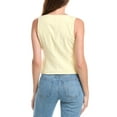 thumbnail image 2 of Michael Stars womens  Honey Linen-Blend Button Vest, XL, Yellow, 2 of 3