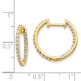 thumbnail image 2 of Auriga 14k Yellow Gold Diamond In/Out Hinged Hoop Earrings for Women, 2 of 5