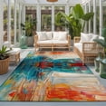 thumbnail image 2 of Area Rugs 5'x7', Colorful Ship Carpet Runner Indoor Outdoor Rugs Home Decor Aesthetic, Modern Abstract Art Ombre Oil Painting Non Slip Mats Washable Accent Rug for Living Room Bedroom, 2 of 8