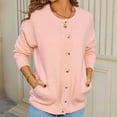 thumbnail image 2 of Awdenio Women's Cardigans Button Down Cardigan Sweaters Lightweight Long Sleeve Crew Neck Summer Knit Open Front Tops, 2 of 6