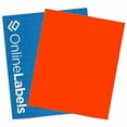 thumbnail image 3 of Fluorescent Pink Sticker Paper, 8.5 x 11 Full Sheet Label, 100 Sheets, Inkjet or Laser Printer, Online Labels, 3 of 6