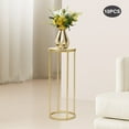 thumbnail image 4 of 10Pcs Wedding Flower Stands Display Rack Table Metal Party Centerpieces DIY Decor - Gold, 4 of 20