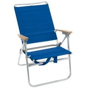 8385932 BEACHCHR 7POS HIBOY BLUE RIO Brands Hiboy 7-Position Blue Beach Folding Chair (Pack of 4)