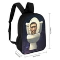 thumbnail image 2 of Skibidi Toilet Backpack, Large Capacity Backpack, 17 Inch Laptop Backpack for Daily College Work Travel, 2 of 9