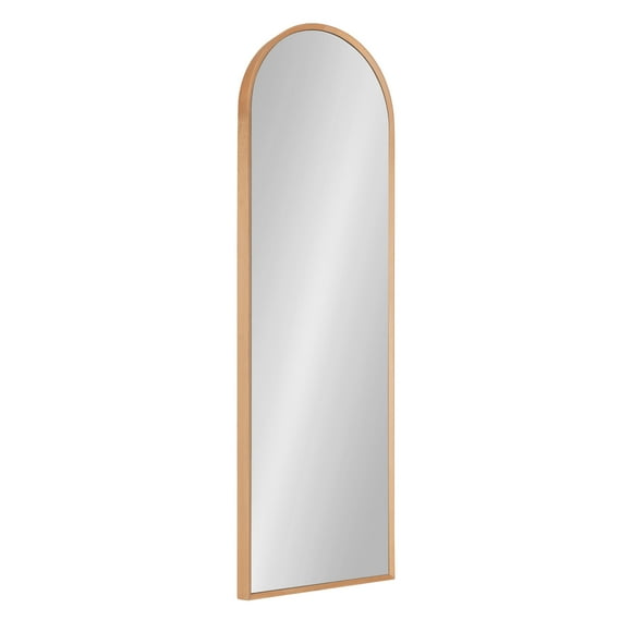 Kate and Laurel Nordlund Modern Full-Length Arched Panel Wall Mirror, 16 x 48, Light Natural Wood, Decorative Full Body Mirror for Wall