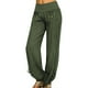 thumbnail image 4 of Puntoco moda mujer botones sólidos algodón y lino pantalones sueltos casuales pantalones de pierna ancha Puntoco Puntoco-5632, 4 of 9