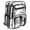 Black, variant on Threns Clear Backpack PVC Clear Bookbag with Widened Straps Multi Pockets Lightweight See Through Backpack for School Travel